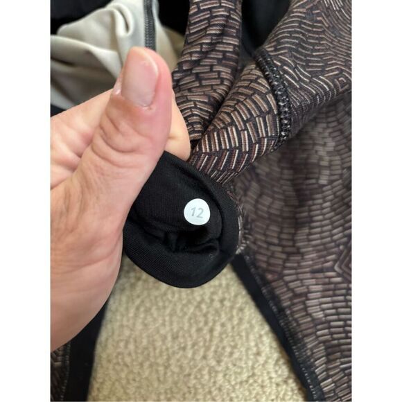 LULULEMON | Wunder Under Pant Full-On Luon Brown and Gold size 12 - Picture 6 of 6